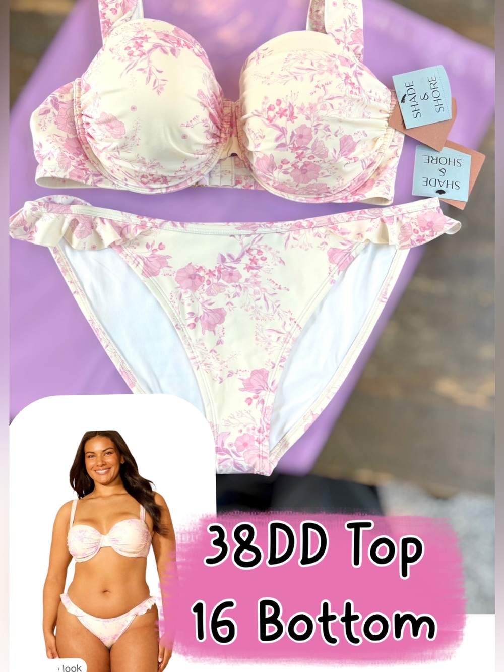🌸Shade and Shore Bikini Set NWT
38DD/16